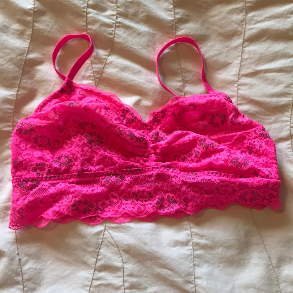 PINK lace bralette